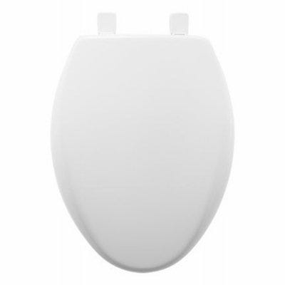 Whisper Close Elongated Plastic Toilet Seat – White