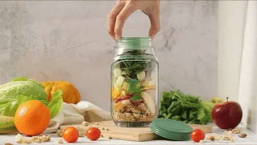 Prepara Salad Pod With Leakproof Jar Lid For Salad On The Go – Holds 4.5 Cups
