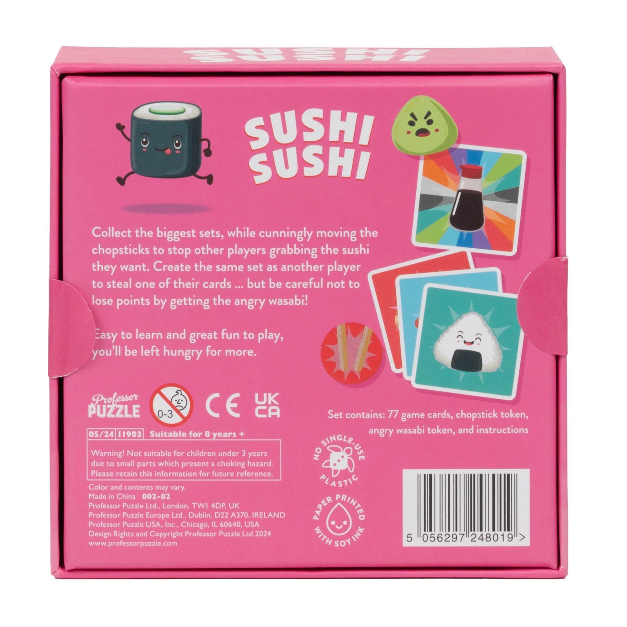 Professor Puzzle Sushi Sushi Card Game – S. Feldman Housewares