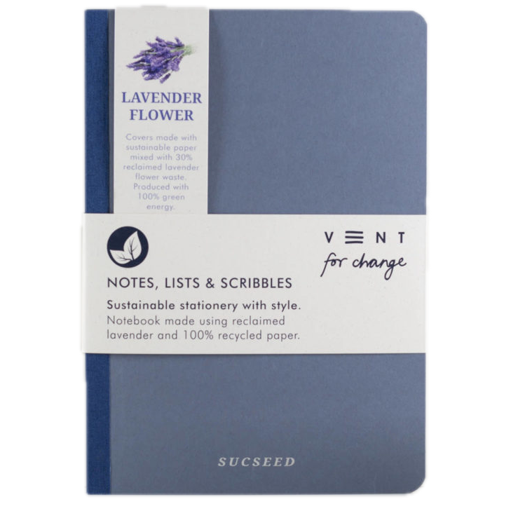 Recycled A5 SUCSEED Notebook – Lavender – 6" x 8" – 160 Pages
