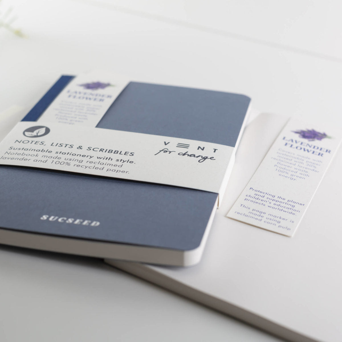 Recycled A5 SUCSEED Notebook – Lavender – 6" x 8" – 160 Pages
