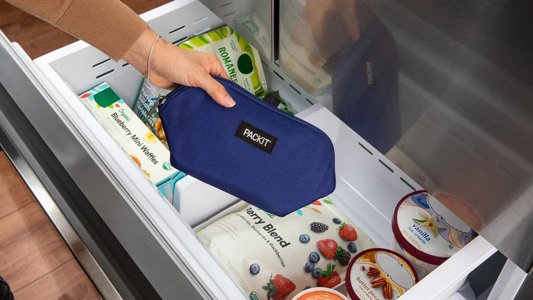 Packit Freezable Snack Bag – 9" x 4" – Blue