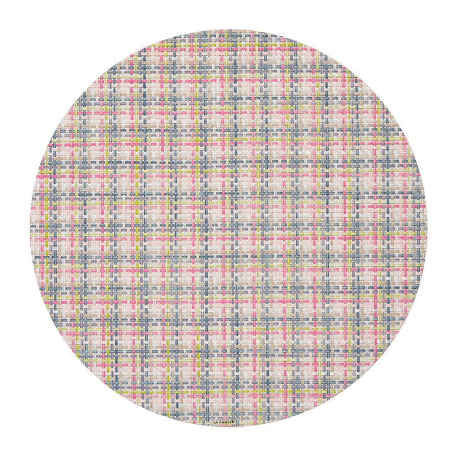 Chilewich Basketweave Round Placemat – Begonia