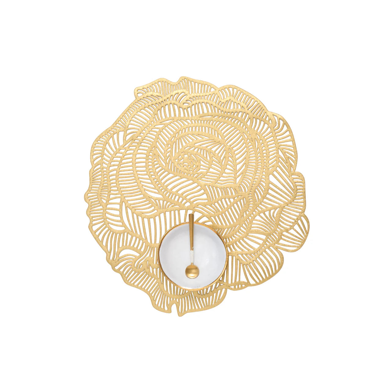 Chilewich Round Rose Placemats - Brass