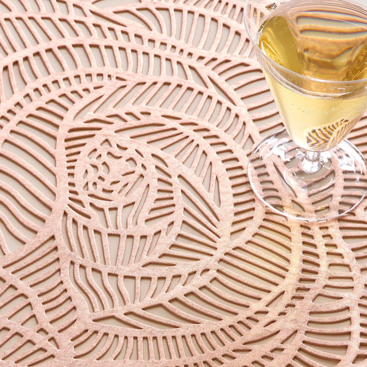 Chilewich Round Rose Placemats - Rose Gold