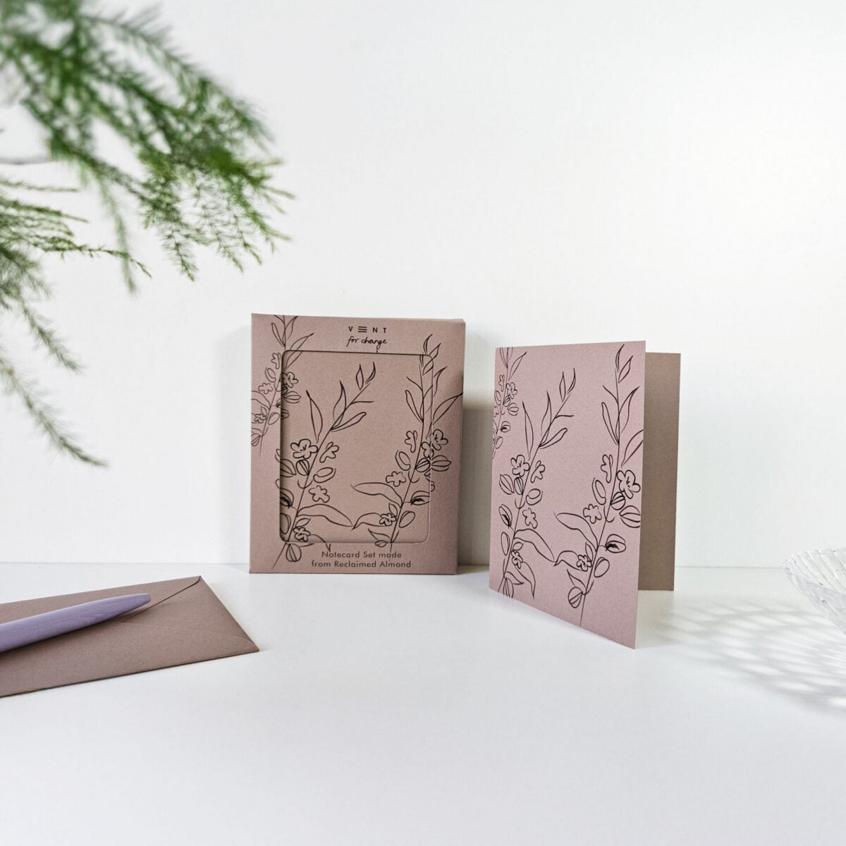 Notecards Made From Reclaimed Almonds – Set of 10