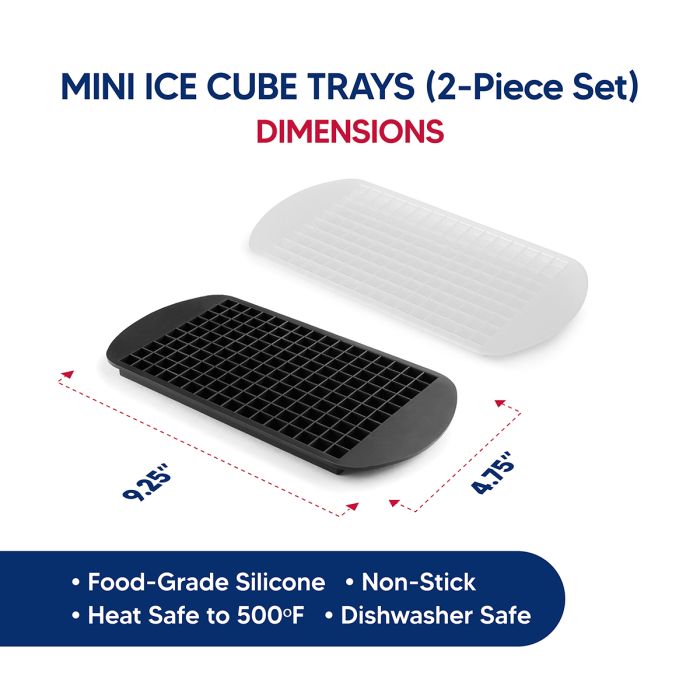Silicone Mini Ice Cube Trays – Pack of 2