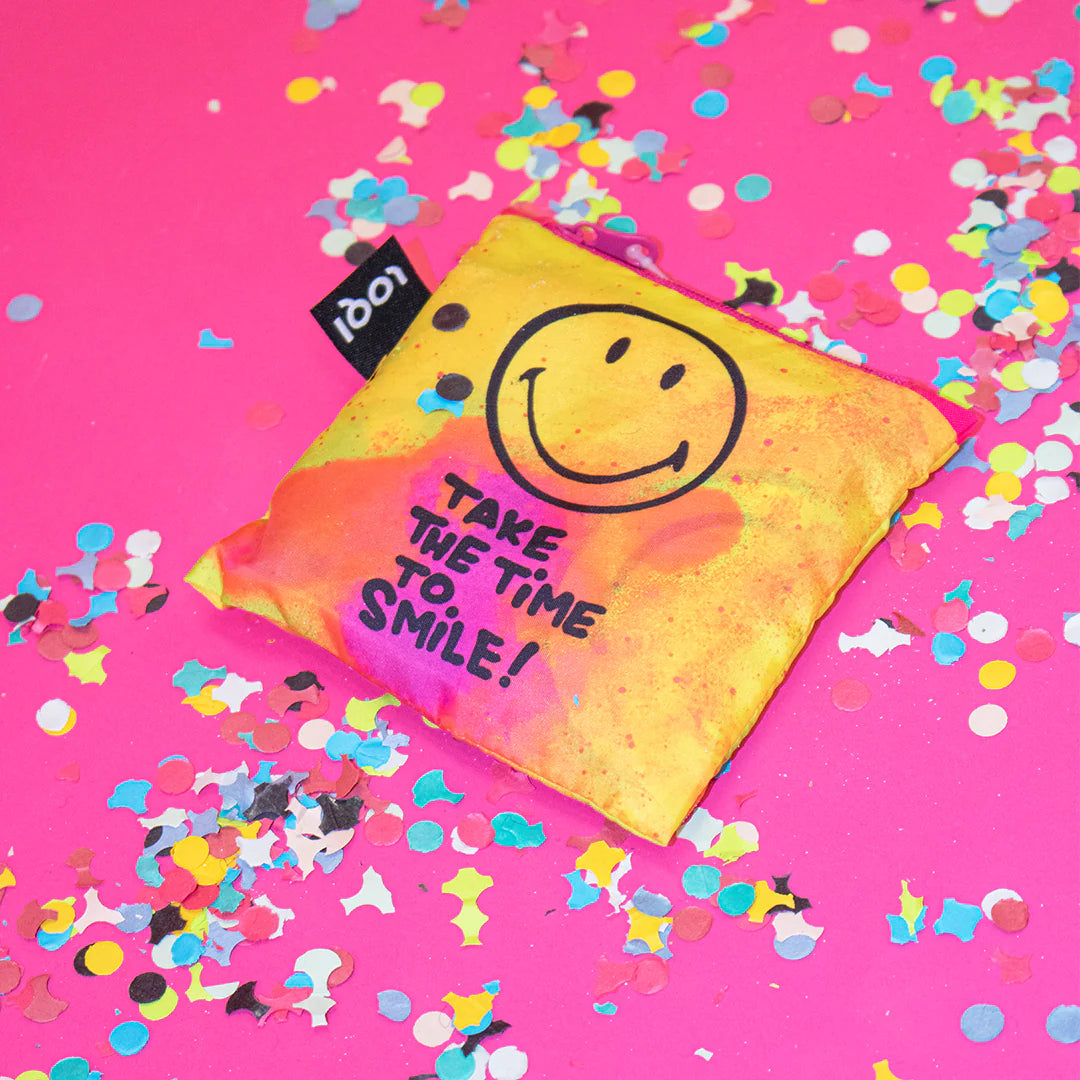 LOQI Reusable Tote Bag – Smiley Take The Time to Smile