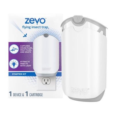 Zevo UV Flying Insect Fly Trap Plug-In Base + 1 Cartridge