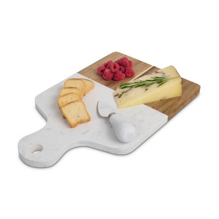 Maison du Fromage Rectangle Cultured Marble & Wood Cheese Board