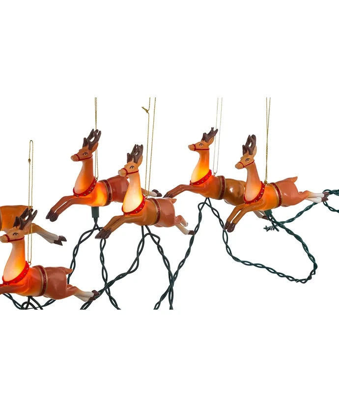 Santa Sleigh and Eight Reindeer Light Set