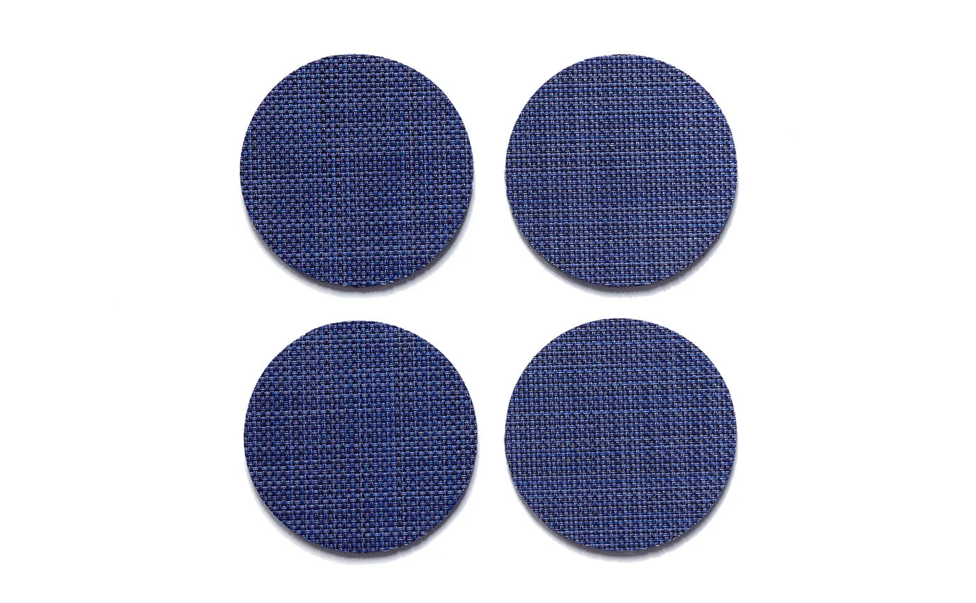 Chilewich Mini Basketweave Coasters - Indigo – Set of 4