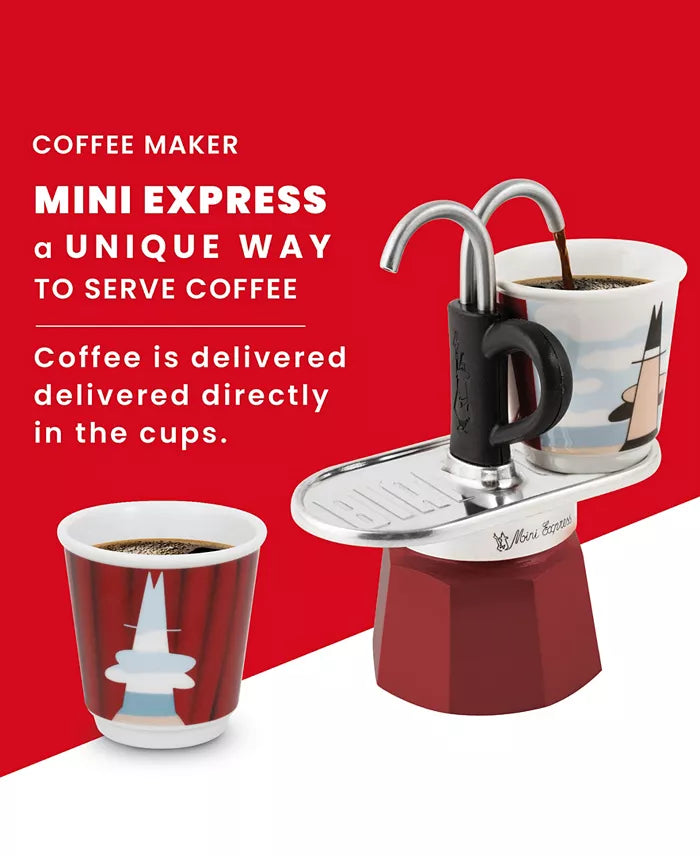 Bialetti Mini Express Magritte - Moka Set – 2 Cup