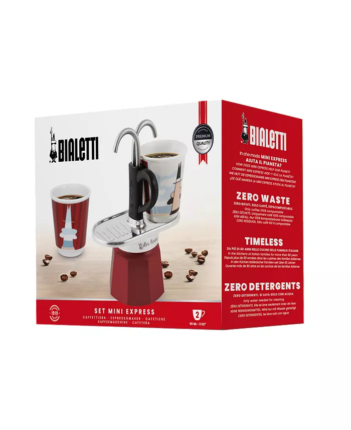 Bialetti Mini Express Magritte - Moka Set – 2 Cup