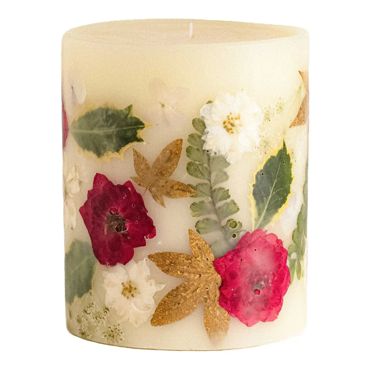 Rosy Rings Accent Botanical Candle - 4.5" x 5.5" – Winterberry Frost
