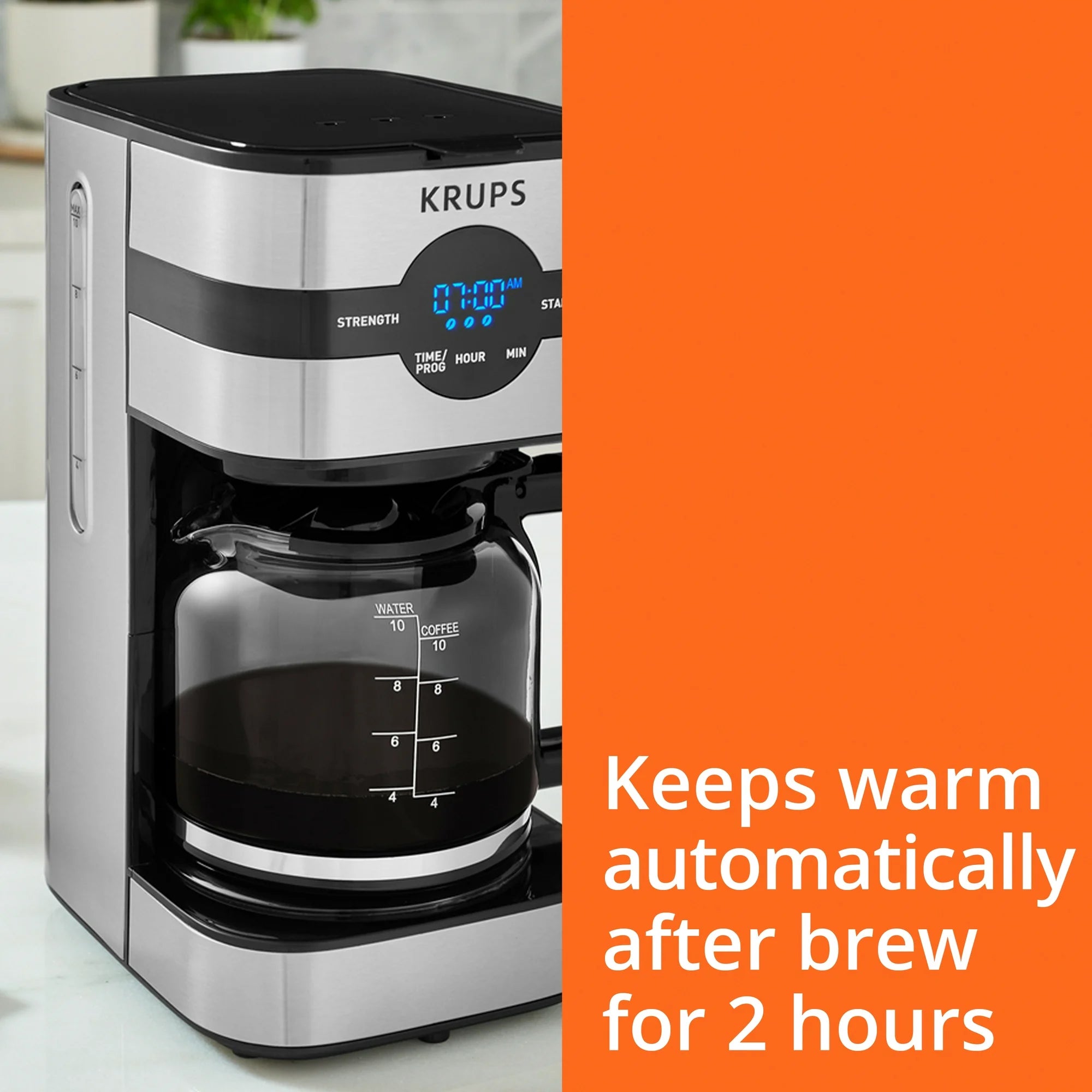 Krups Simply Brew Digital Drip Coffee Maker – 10 Cup
