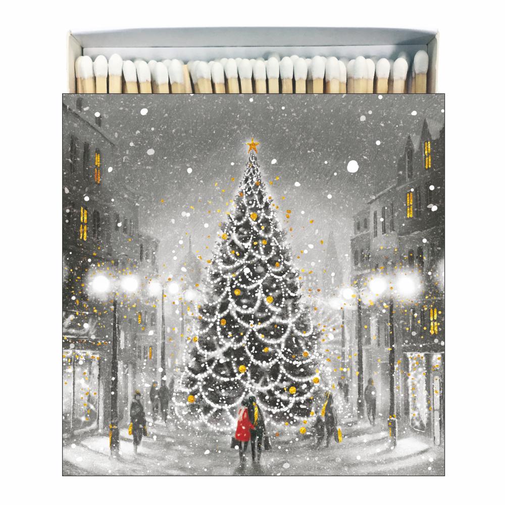 La fête de Noël Square Matchbox – 60 Stick Matches