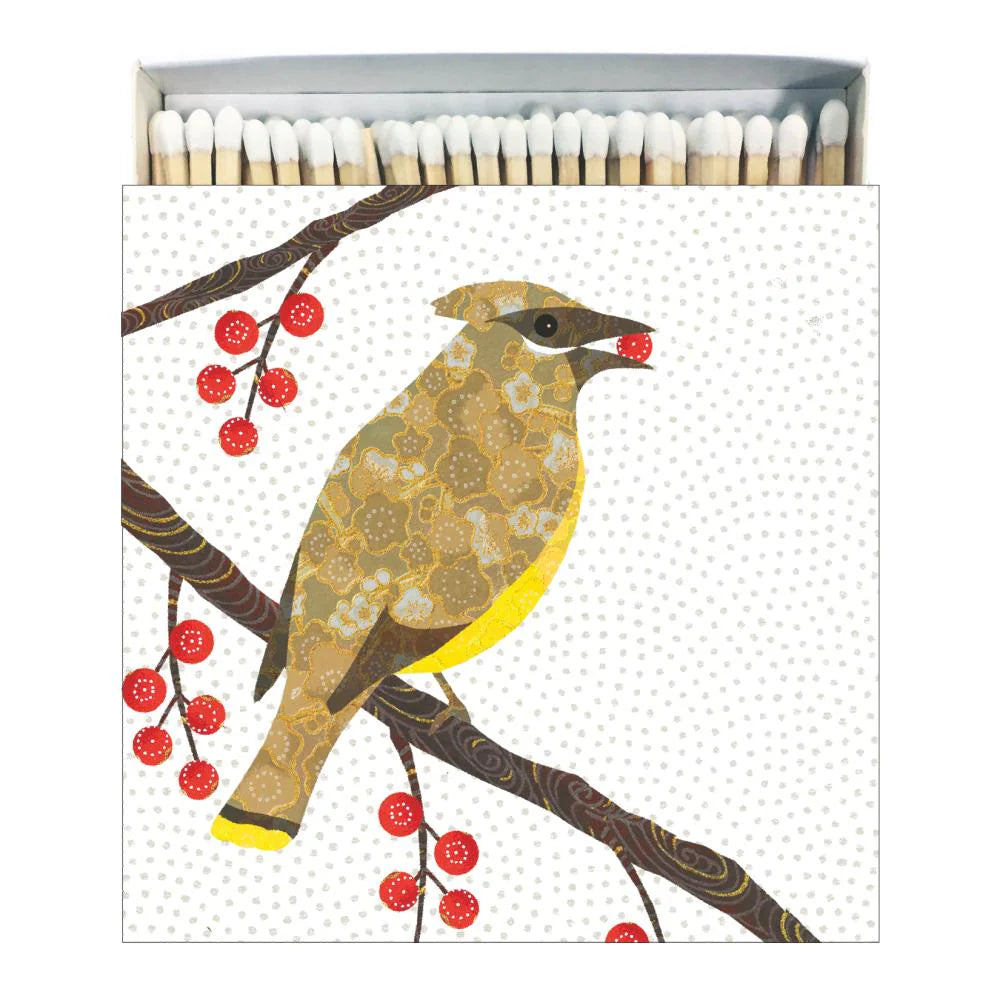 Bird & Berries Square Matchbox – 60 Stick Matches