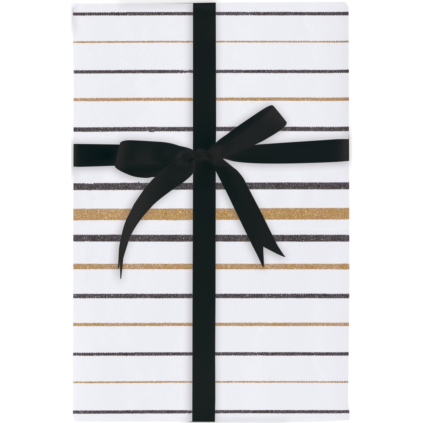Gradient Stripes Black & Gold Gift Wrap Roll - 30" x 5' Roll –  Local Delivery Only