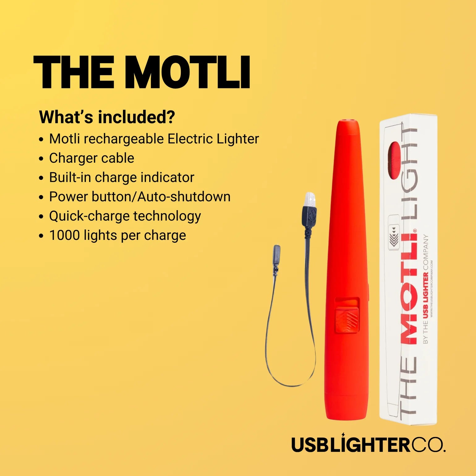 MOTLI Electric Lighter + Flashlight - Silver