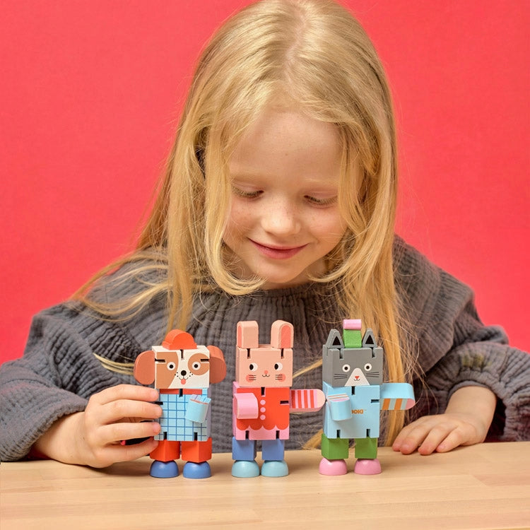 Kikkerland Kidoki Wooden Flexi-Animals – Assorted – Each Sold Separately