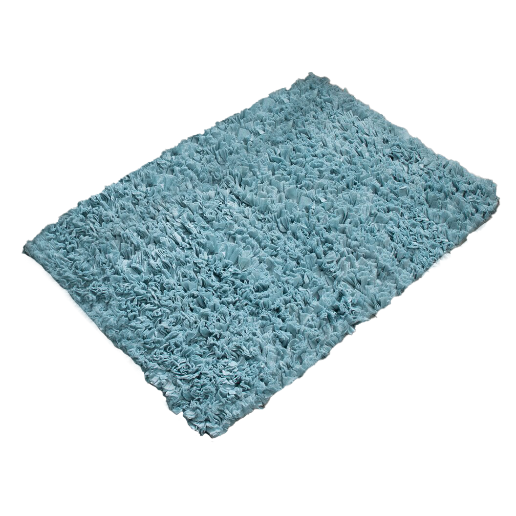 Moda Petal Poly/Cotton Bath Rug - 20" x 30" – Blue