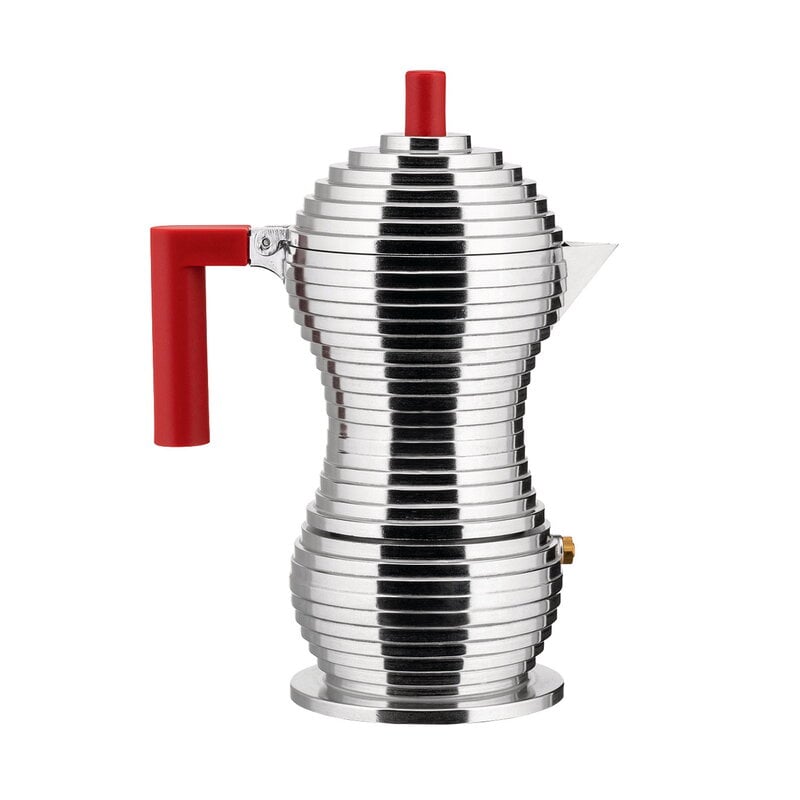 Alessi Pulcina Stovetop Espresso Maker 3 - Cup – Red