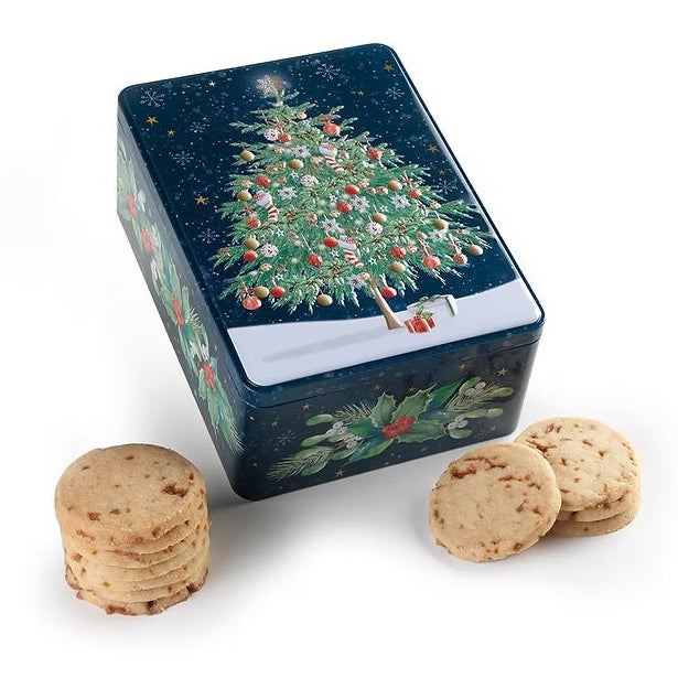 Cookie Filled Christmas Tree Rectangle Tin – 8"x 6" – 10.5oz