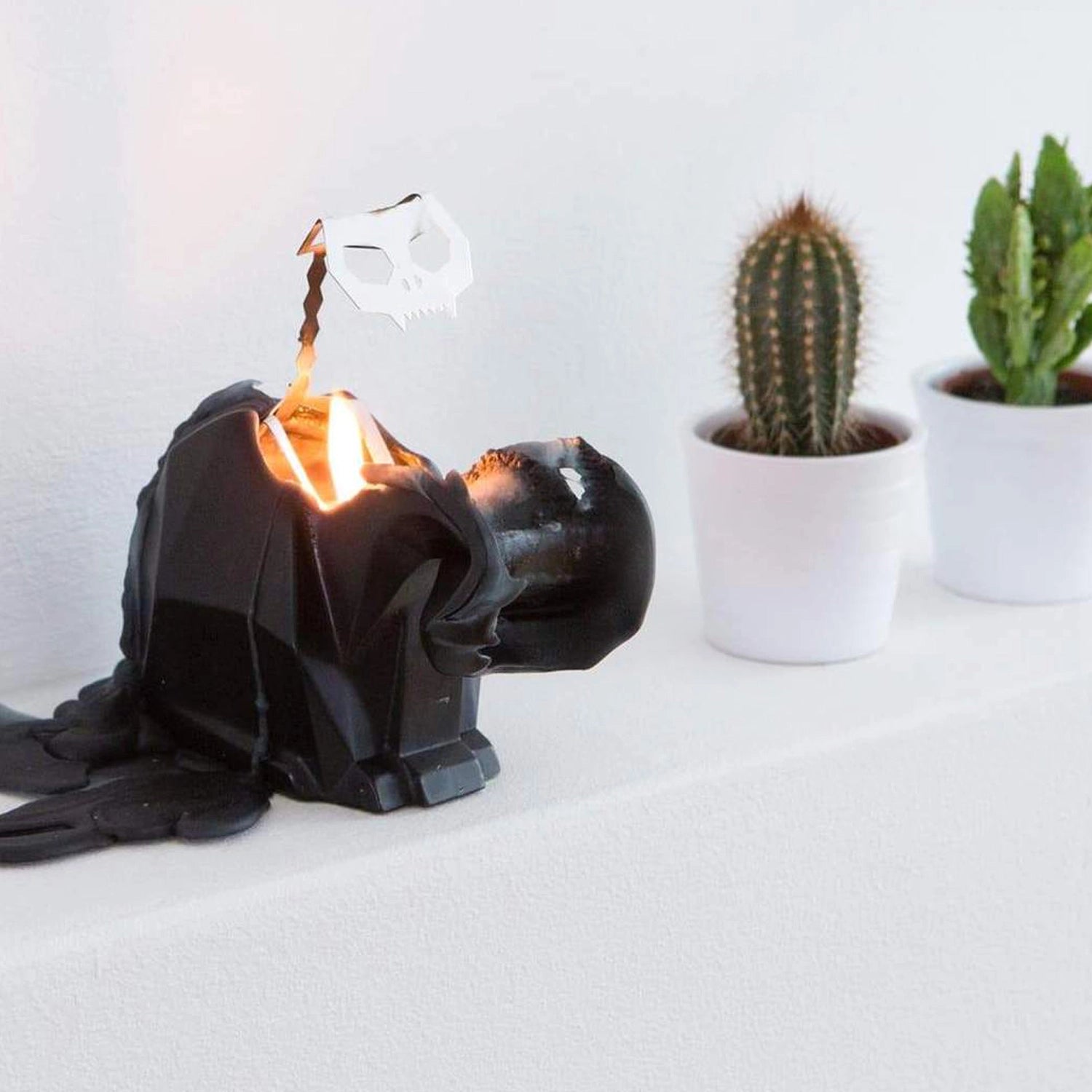Pyropet Kisa Black Cat Candle With Hidden Skeleton Inside