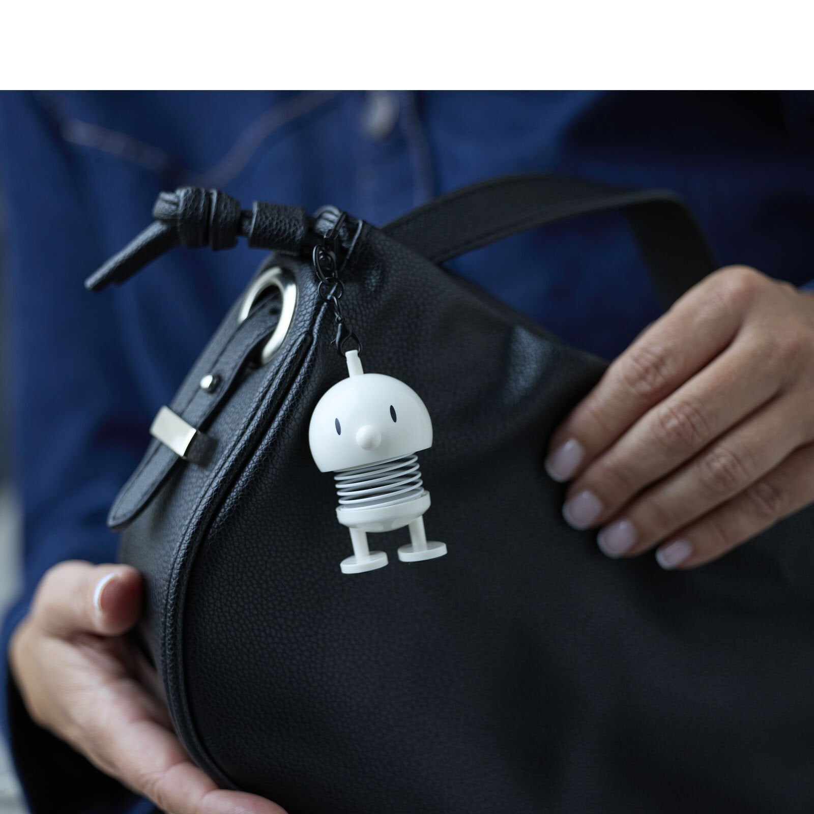 Hoptimist Bobblehead Bag Charm – White