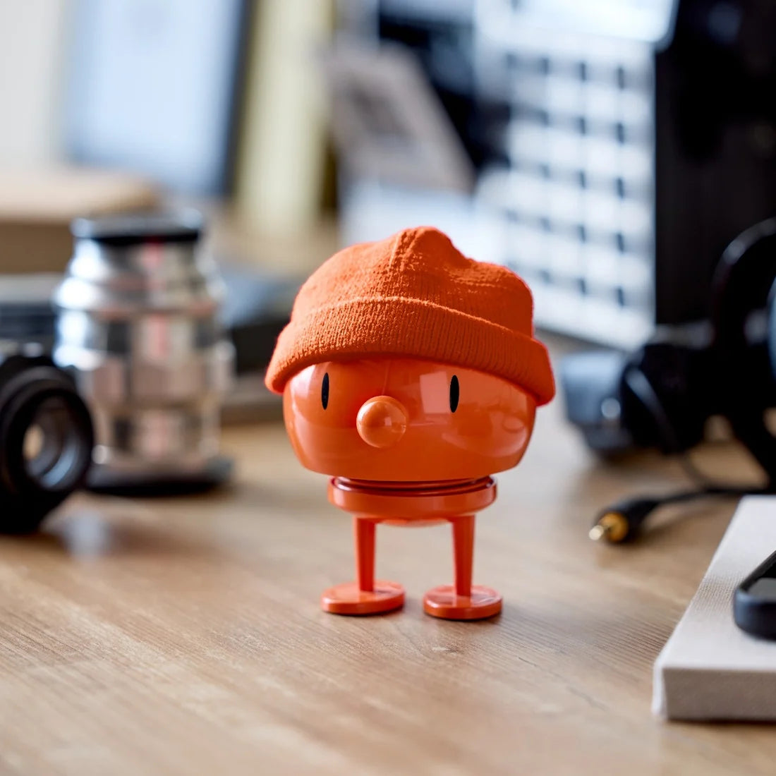 Hoptimist Hipster Bumble Bobblehead Figure – Orange – 4"