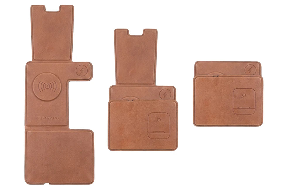 Garzini 3-in-1 Wireless Charger - Brown