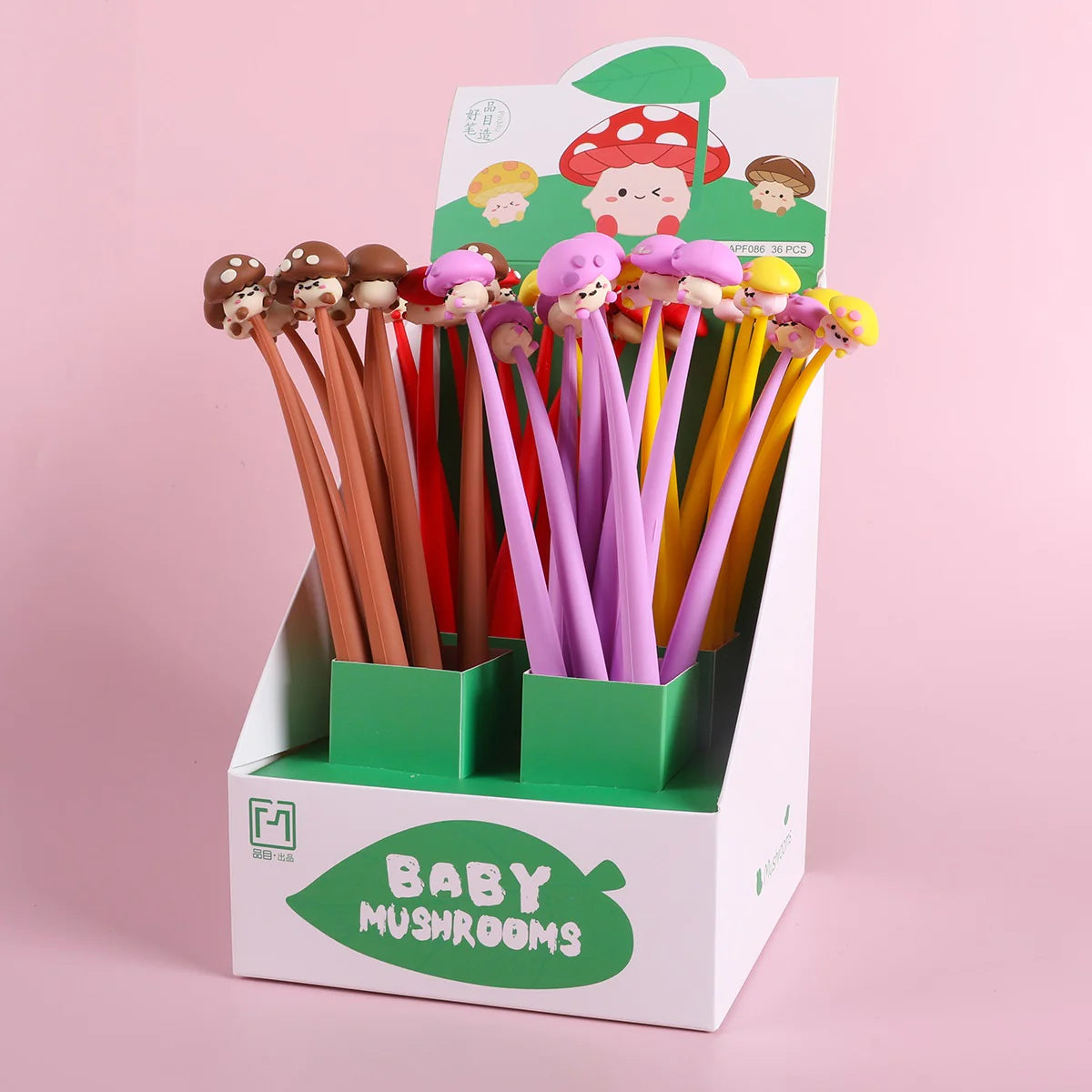 Mushroom Buddy Wiggle Gel Pens – Assorted Colors – SOLD INDIVIDUALLY