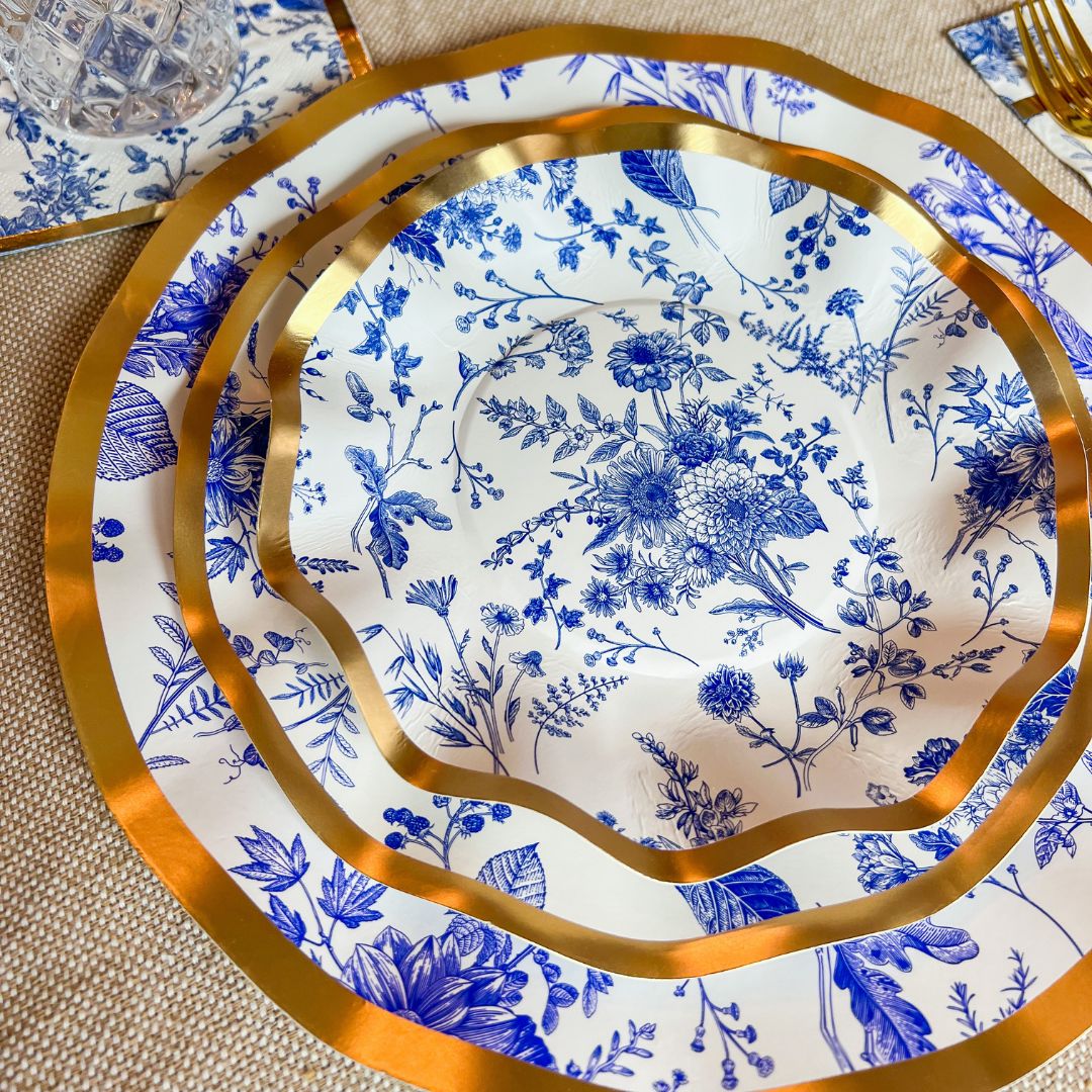 Sophistiplate Wavy Paper Dinner Plates – 8pk – Timeless