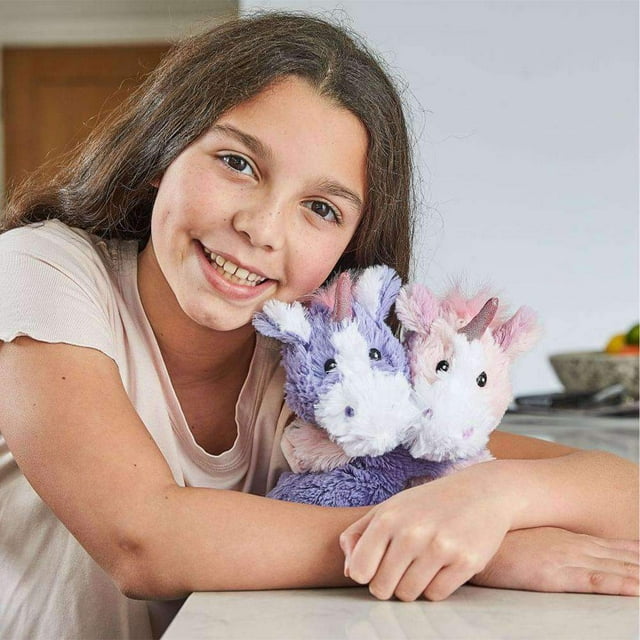 Warmies – Microwavable Lavender Scented Weighted Plush Animals – Unicorn Hugs – Set of 2