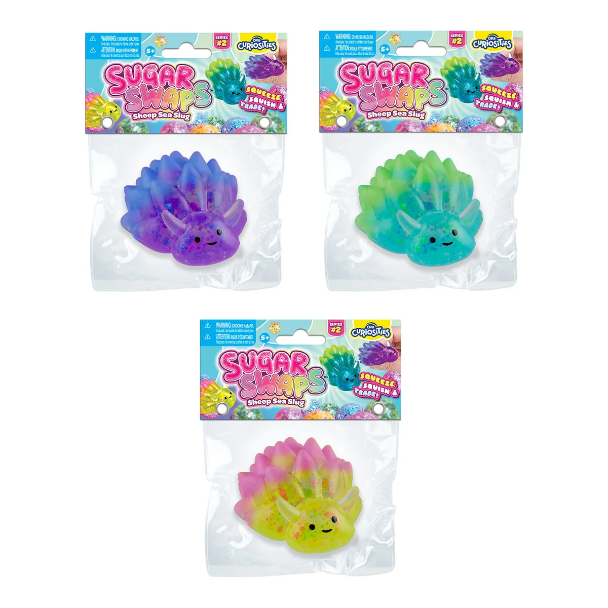 ORB Sugar Swaps Squishy – Sheep Sea Slug  – Assorted Colors – Each Sold Separately