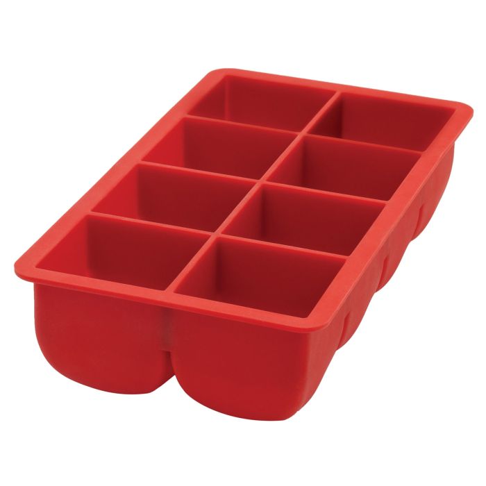 Kitchen Food-Grade Silicone Big Block Ice Cube Tray – Makes 8 Ice Blocks