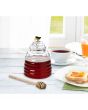 Glass Honey Jar with Lid and Honey Dipper