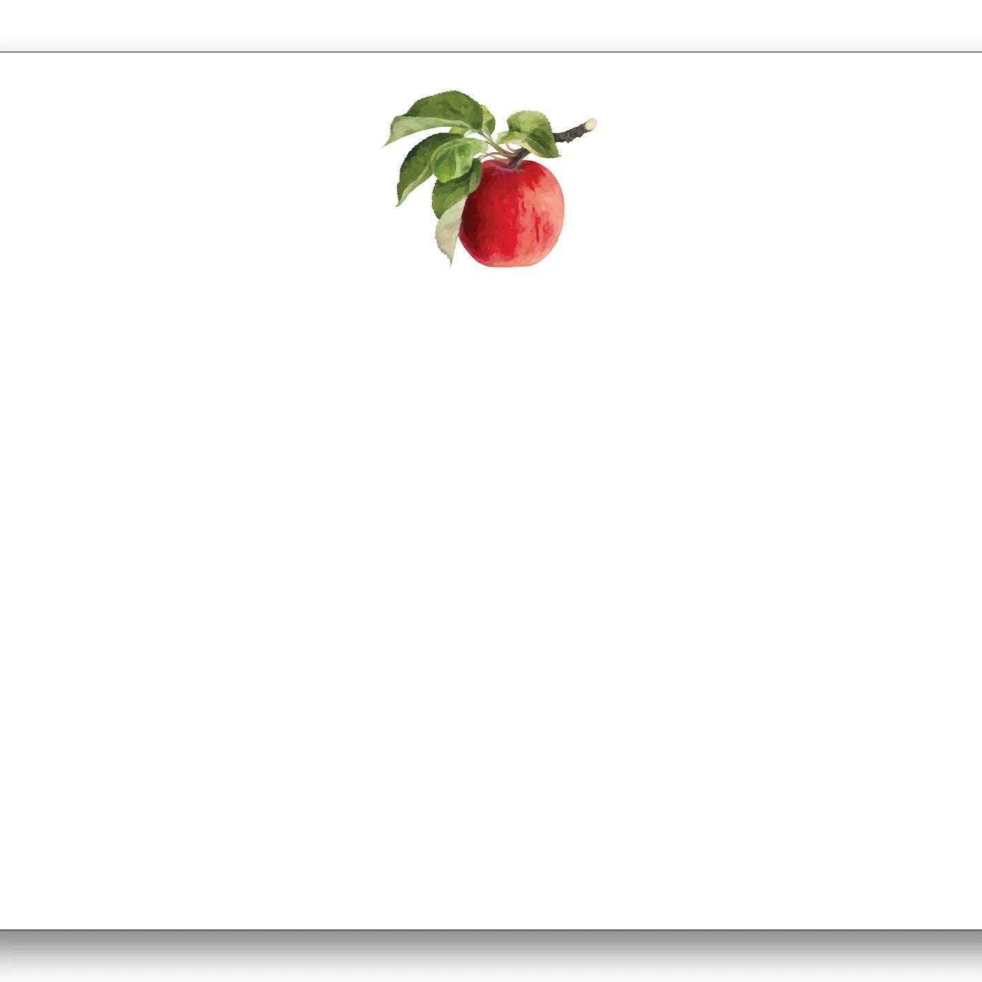 Maison de Papier Blank 4" x 6" Note Cards – Set of 8 – Apple