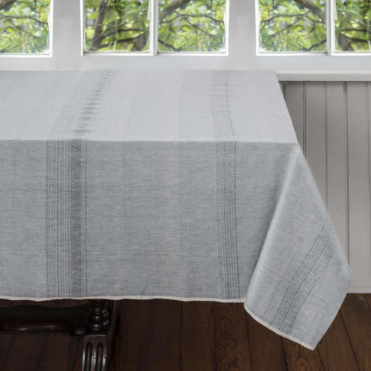 Sustainable Threads 100% Cotton Tablecloth – Sea Salt – 70" x 108"