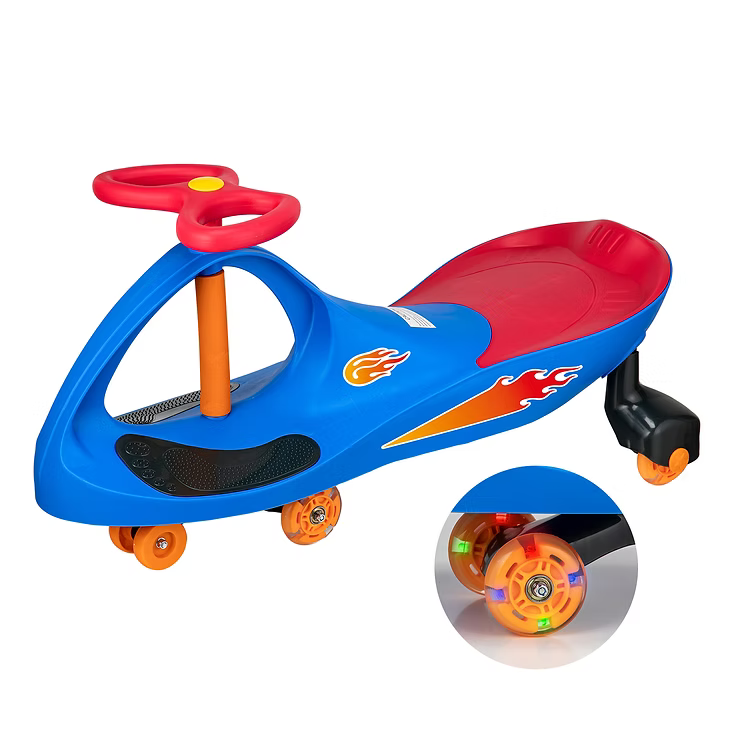 Plasma Glow Light Up Wheels Ride On Toy – Blue & Red