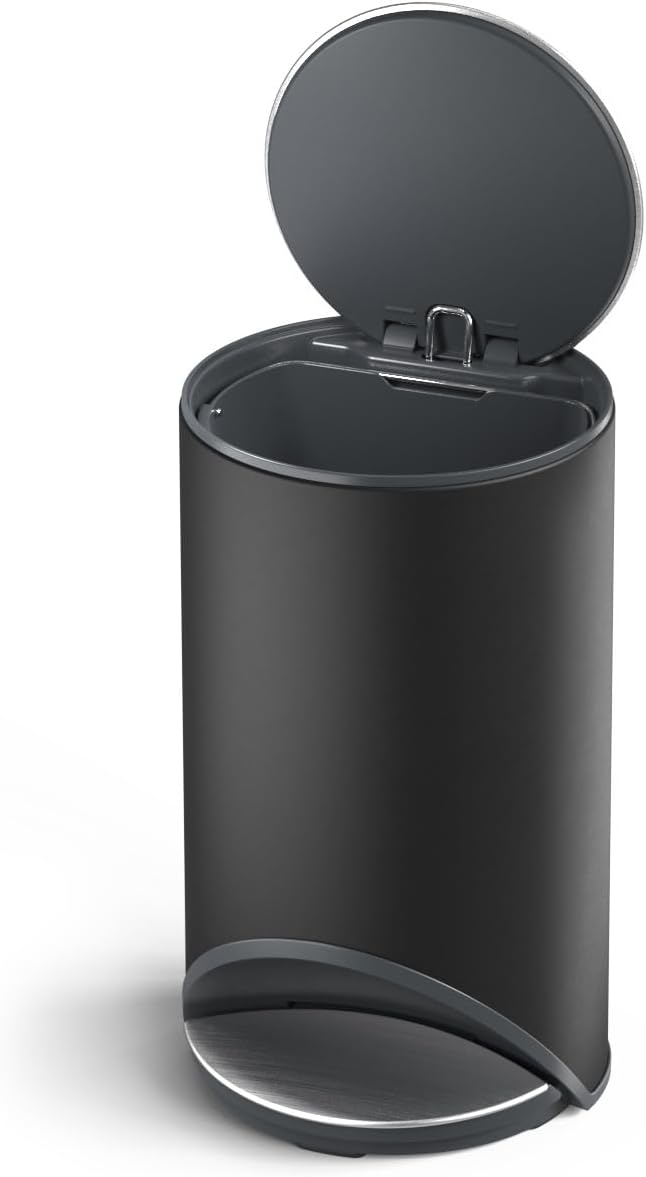 Joseph Joseph Arc 10L Easy-push Pedal Trash Can – Matt Black – S