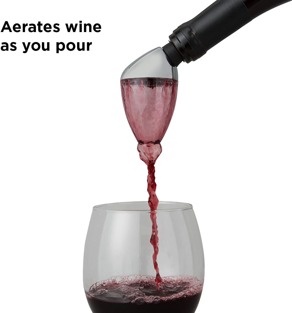 Rabbit Wine Aerator and Pourer – Silver/Black/Clear