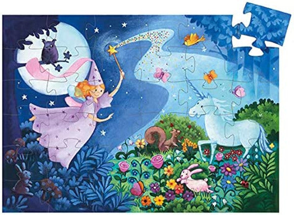 Djeco Silhouette Puzzle - Fairy & Unicorn