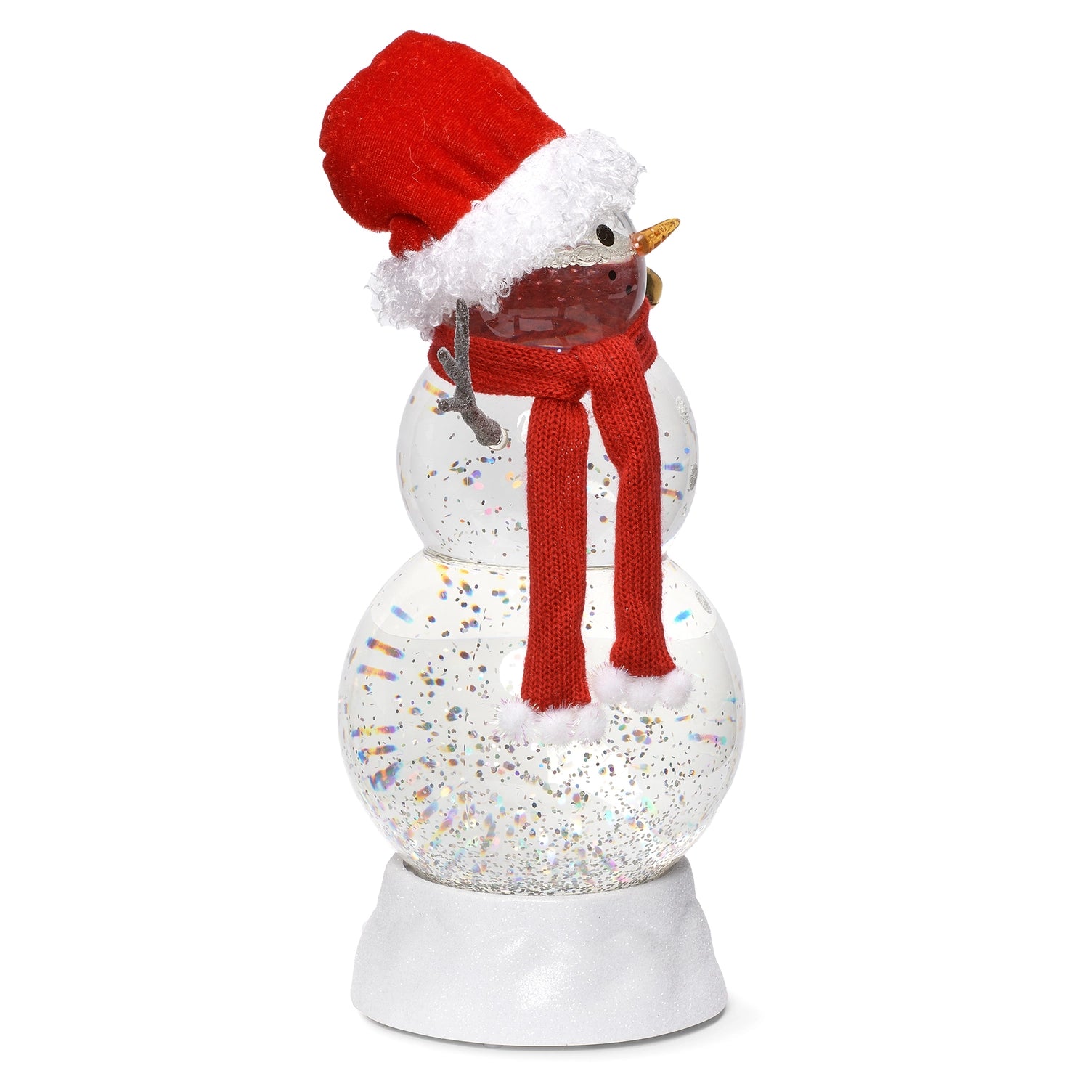 Roman Swirling Glitter Lighted Snowman – 11.25"