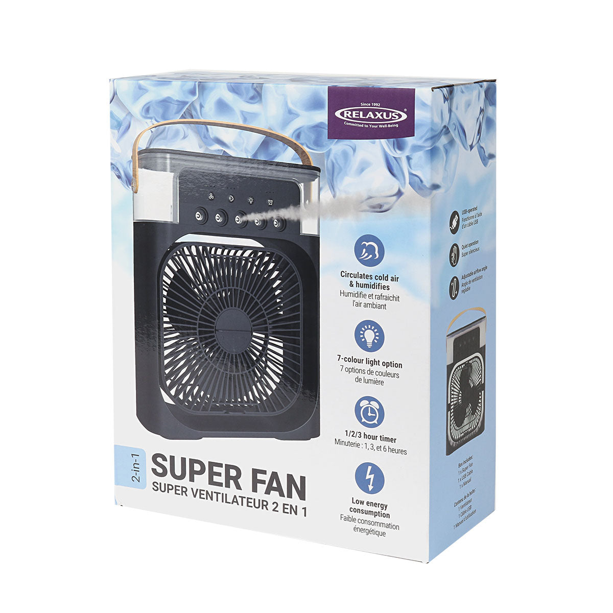 Super Cooling Fan 2-in-1 Cooling Fan and Mister – 8"x 10"