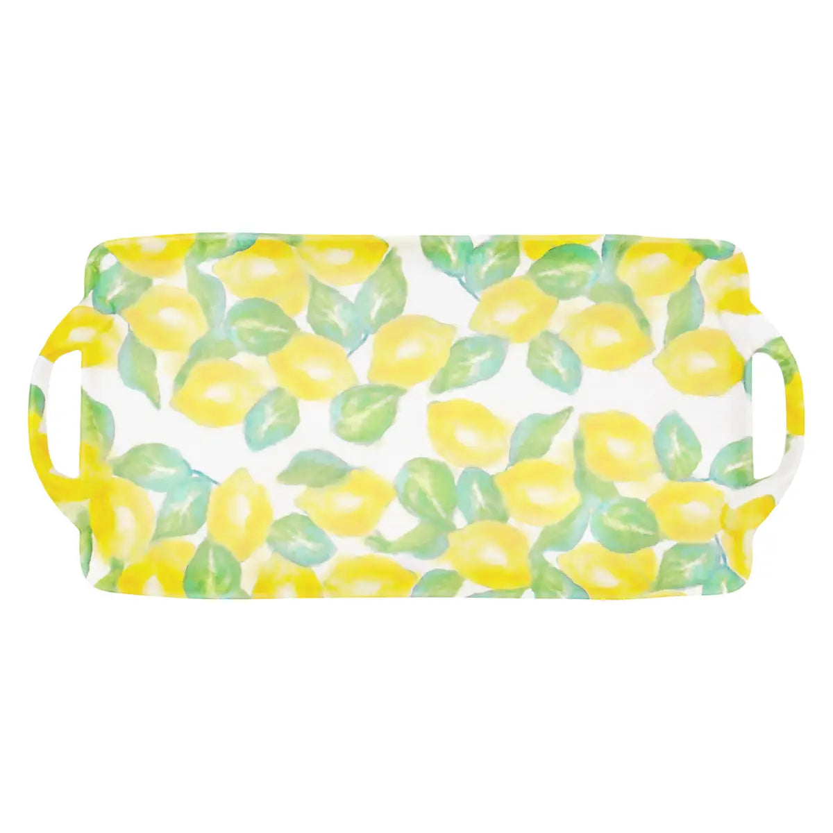 Melamine Serving Tray with Handles – Lemon Verbena  – 18" x 8.75"