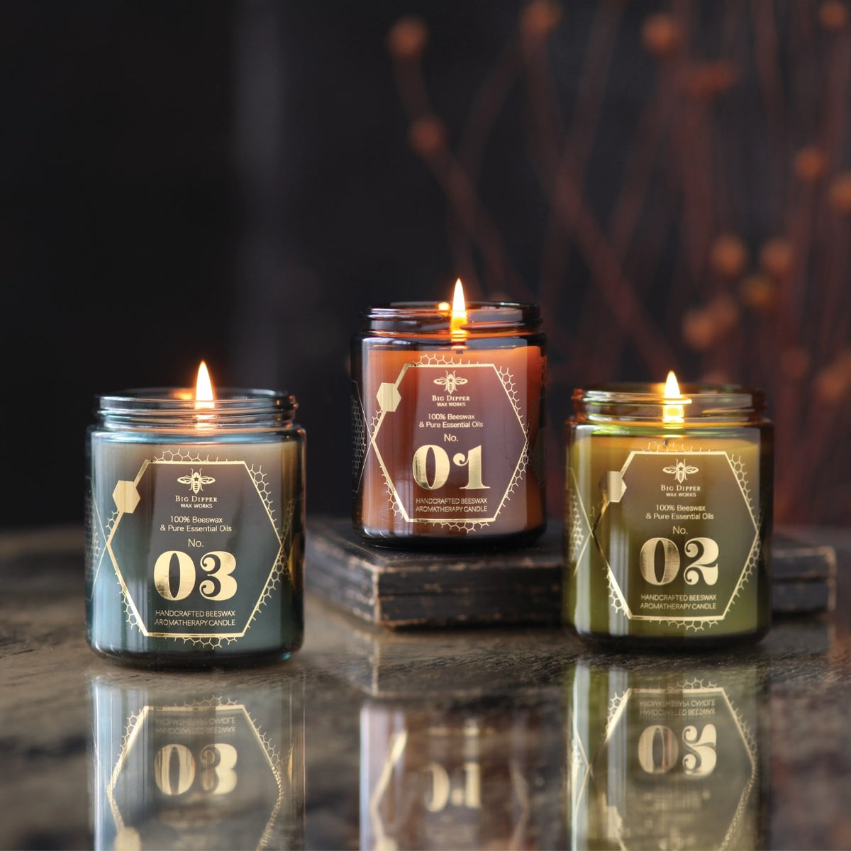 Alchemy Candles – Scented Beeswax – #2 – Patchouli & Fir