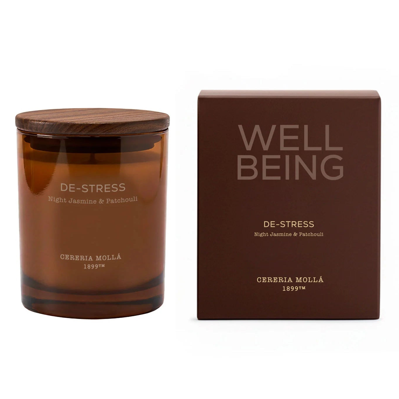 Cereria Molla – De Stress Night Scented Candle – Jasmine & Patchouli – 8oz