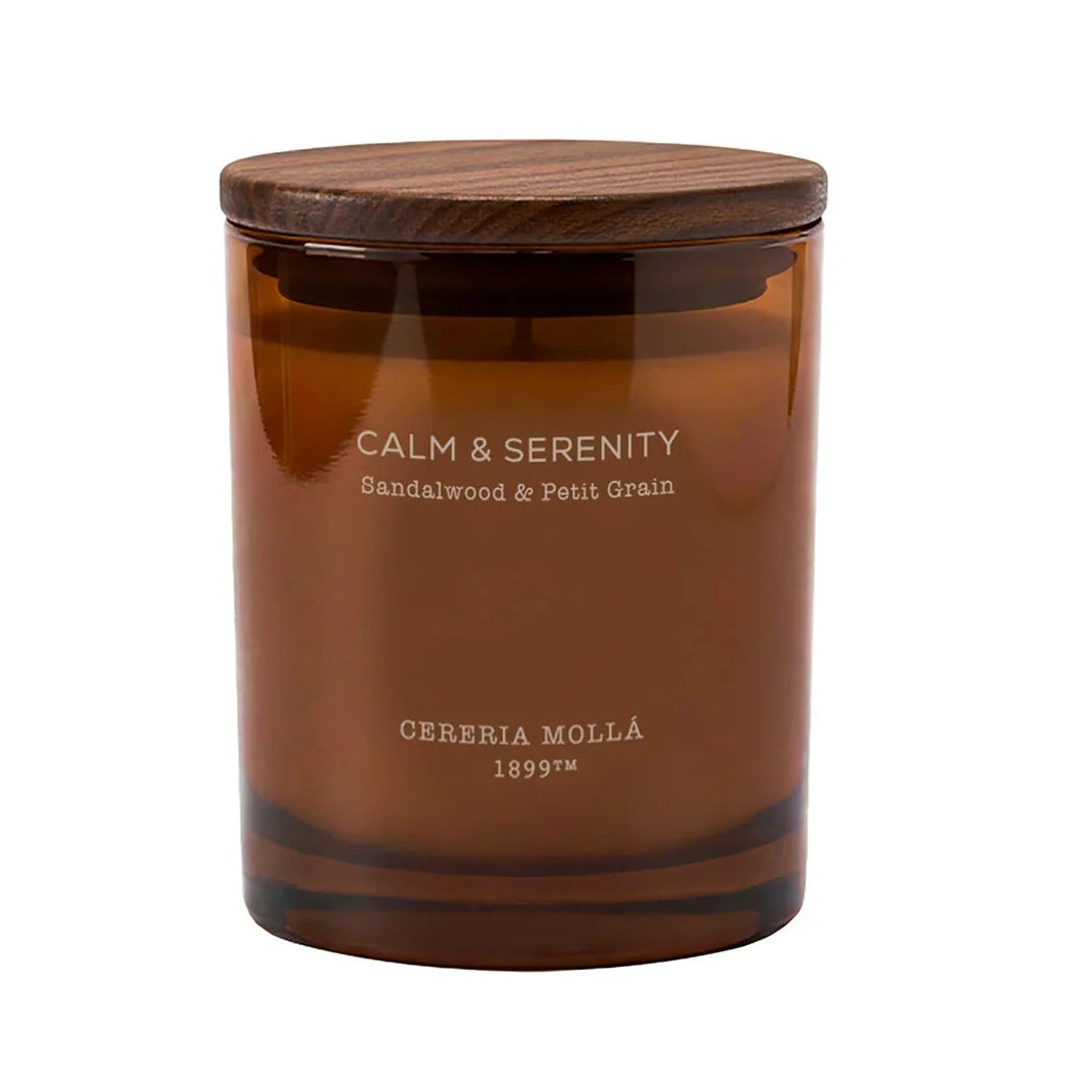 Cereria Molla – Calm & Serenity Scented Candle – Sandalwood & Petitgrain Lime – 8oz